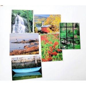 Vintage 6 Art Greeting Cards New England Boston Classic Scenes Notes Blank